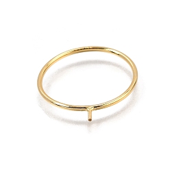 Real 14K Gold Filled 1/20 желтое золото, заполняющее составные кольца, с закрепкой на штифте, за половину пробурено бисера, real 14 k золото заполнено, 1 мм, размер США 6 (16.5 мм)