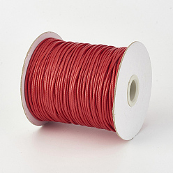 FireBrick Eco-Friendly Korean Waxed Polyester Cord, FireBrick, 0.5mm, about 169.51~174.98 Yards(155~160m)/Roll