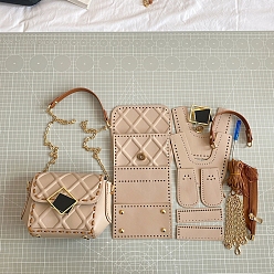 Цвет Древесины Набор сумок через плечо своими руками, включая материалы сумки из искусственной кожи, деревесиные, 130x170x80 мм