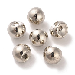 Платина CCB пластиковые шарики, Топ пробуренной, круглые бусины судзумару, платина, 15 мм, отверстие : 3 мм