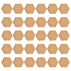 Шестиугольник 30 лист из древесноволокнистой плиты средней плотности (мдф), для пьедесталов дисплея модели миниатюры diy, деревесиные, шестиугольник, 5.15x5.95x0.3 см