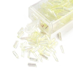 Желтый 10g бусины из цейлонского стекла, прозрачные цвета радуги, желтые, 6.5x2 мм, отверстие : 0.8 мм