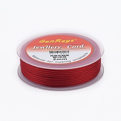 Rot Geflochtenen Nylonfäden, gefärbt, rot, 2 mm, ca. 9.84 Yards (9 m)/Rolle