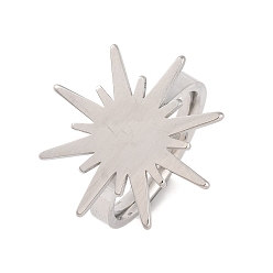 Нержавеющая Сталь Цвет Не тускнеющие на солнце 304 кольца из нержавеющей стали для женщин, цвет нержавеющей стали, размер США 7 (17.3 мм)