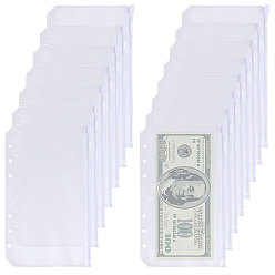 Clear Plastic Binder Storage Bags, Card Bag, Rectangle, Clear, 106x180x1.8mm, Hole: 5.5mm