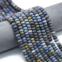 дюмортьерит Натуральные нити из бисера, матовые, рондель, 8x5 мм, отверстие : 1.4 мм, около 73~75 шт / нитка, 14.96~15.16 дюйм (38~38.5 см)