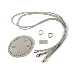 Белый Комплекты аксессуаров для нижнего плечевого ремня из искусственной кожи ручной работы, аксессуары для замены сумок, овальные, белые, 125x95 мм