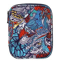 Разноцветный Вязаная сумка с цветочным узором в китайском стиле, сумка для крючков и спиц, красочный, 17.5x14x4 см