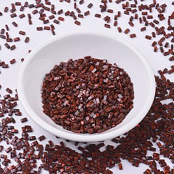 (HTL4520) Opaque Orange Picasso MIYUKI Half TILA Beads, Japanese Seed Beads, 2 Hole, (HTL4520) Opaque Orange Picasso, 5x2.3x1.9mm, Hole: 0.8mm, about 250pcs/bottle, 10g/bottle
