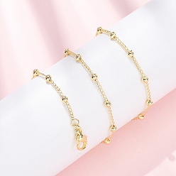 Настоящее золото 18K Ожерелья-цепочки из латуни, долговечный, стойки покрытие, без свинца и без кадмия, реальный 18 k позолоченный, 17.60 дюйм (44.7 см)