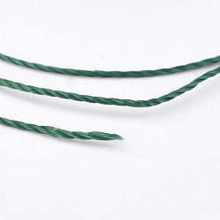 Dark Green Polyester Thread, for Custom Woven Jewelry Making, Dark Green, 0.7mm, about 310m/roll
