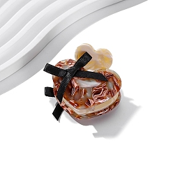 Сиена Заколки для волос в форме когтей из ацетата целлюлозы, аксессуары для волос для женщин и девочек, сердце, цвет охры, 42x45 мм