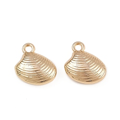 Золотой Подвески из сплава с морской тематикой, формы раковины, золотые, 14x12.5x5 мм, отверстие : 1.8 мм