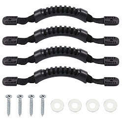 Черный Ручки для лодок-долблёнок из ПВХ, с железным винтом, чёрные, 270x31.5x25.5 мм, отверстие : 6.5 мм