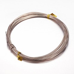 Camel Round Aluminum Wire, Bendable Metal Craft Wire, for DIY Arts and Craft Projects, Camel, 18 Gauge, 1mm, 5m/roll(16.4 Feet/roll)