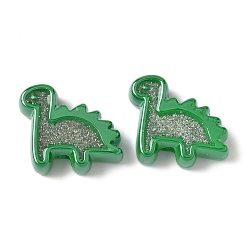 Белый 10шт акриловые эмалевые бусины, динозавр, с блеском порошок, белые, 22.5x26.5x9 мм, отверстие : 3.5 мм