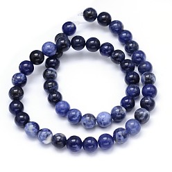 Sodalite Round Natural Sodalite Beads Strands, 12mm, Hole: 1mm, about 32pcs/strand, 15.3 inch