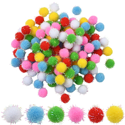 (52) Непрозрачная лаванда 120 шт. 6 цветные пайетки полипропиленовое волокно шелковый помпон, для шапок обувь шарфы подвески на сумку аксессуары, разноцветные, 15 мм, 20 шт / цвет