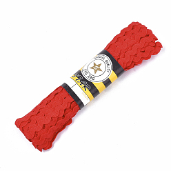 Красный Ленты из полипропиленового волокна, форма волны, красные, 7~8 мм, 15 двор / пачка, 6 расслоения / мешок