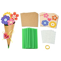 Разноцветный Наборы для создания букетов своими руками, украшения для вечеринки ко Дню матери, красочный, 140x140x0.4 мм