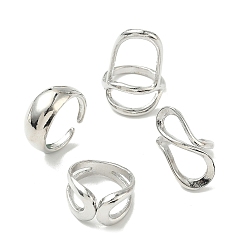 Платина 10шт. наборы колец из сплава, платина, внутренний диаметр: 16~18 мм