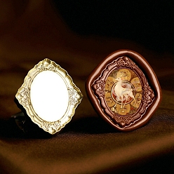 Rhombus 3d тисненая фоторамка, латунная восковая печать, головка штампа, для скрапбукинга открытки конверты свадебные приглашения подарок, ромб шаблон, 34x29x14.5 мм, отверстие : 7.5 мм