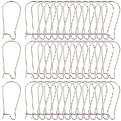 Нержавеющая Сталь Цвет 120шт 304 серьги-кольца из нержавеющей стали фурнитура для почечных сережек, цвет нержавеющей стали, 21 датчик, 25x12x2.5 мм, штифты : 0.7 мм