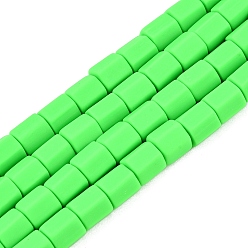 Лайм Полимерной глины ручной работы бисер нитей, шестигранник, желто-зеленые, 6x6x5.5 мм, отверстие : 1.8 мм, около 63~64 шт / нитка, 15.55~15.79 дюйм (39.5~40.1 см)