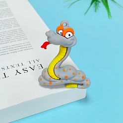 Серый Пластиковые подвески из пвх, змея, серые, 58x45 мм