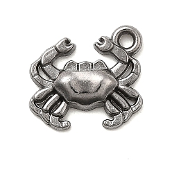 Краб 304 подвески из нержавеющей стали, обереги от морских организмов, цвет нержавеющей стали, краб, 14.5x17x3.5 мм, отверстие : 1.9 мм