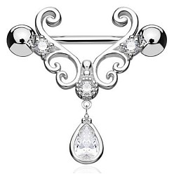 Teardrop 316l хирургическая нержавеющая стальная скоба для соска, цвет нержавеющей стали, слеза, 14 мм, штифты : 1.6 мм