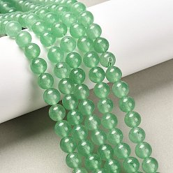 Зеленый Натуральный Malaysia нити нефритовый шарик, окрашенные, круглые, зелёные, 8 мм, отверстие : 1 мм, около 48 шт / нитка, 15.5 дюйм