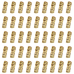 Античное Золото 80шт. бусины из сплава в тибетском стиле, бусины с большим отверстием, колонна с солнцем и звездой, античное золото , 22.5x8x7.5 мм, отверстие : 5 мм