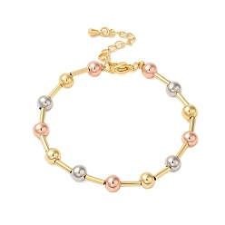 (52) Непрозрачная лаванда Латунные браслеты с круглым и колонным покрытием из бисера, без кадмия и без свинца, долговечный, разноцветные, 6-7/8 дюйм (17.5 см)