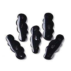 Natural Gemstone Natural Black Gemstone Multi-Strand Links, 56~57x21~23.5x5.5~6mm, Hole: 5.5x2~3mm