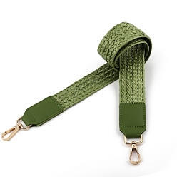 Светло-зеленый Коричневый Ручки для сумок из искусственной кожи и рафии, оливковый, 80x3.6 см