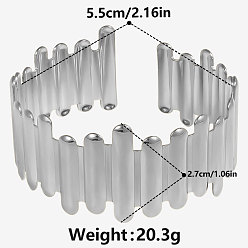 Нержавеющая Сталь Цвет 304 женские браслеты-манжеты из нержавеющей стали, цвет нержавеющей стали, внутренний диаметр: 2-1/8 дюйм (5.5 см)