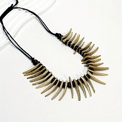 Папайя Оранжевый Богемные натуральные кокосовые треугольные и рондельные деревянные бусины из хлопкового шнура, papayawhip, 5.91~17.72 дюйм (15~45 см)