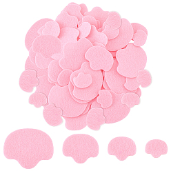 Pink 16 мешочки, фетровые поделки, нос куклы, для поделок куклы игрушки кукольные плюшевые животные изготовление, розовые, 15~33x18~39x1 мм, 60 шт / пакет