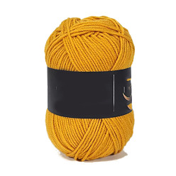 Оранжевый 4 пряжа из молочного акрилового волокна для тафтинговых ковриков, пряжа амигуруми, пряжа для вязания крючком, для свитера, шапки, носков, детских одеял, оранжевые, 2.5 мм, около 113.74 ярдов (104 м) / моток