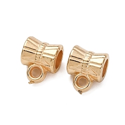 Light Gold Поручни из пластиковой трубы ccb, петля под залог, Вешалка ссылки, золотой свет, 8.5x7x5.5 мм, отверстие : 1.5 мм