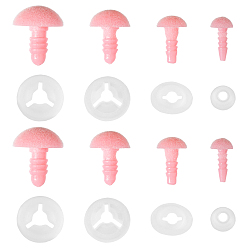 Pink Безопасные носы для кукол из хлопьевидной смолы, игрушка аксессуары, розовые, носы: 14~18x7~15x5.7~11.3мм, штекер: 7.7~14.5x3.6~4 мм, 2 шт / комплект, 76 комплектов / коробка