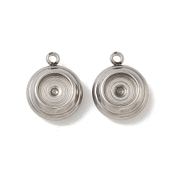 Нержавеющая Сталь Цвет 304 прелести нержавеющей стали, плоско-круглые, цвет нержавеющей стали, 12.5x10x4 мм, отверстие : 1.4 мм