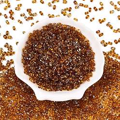 Сиена Стеклянные бусины Пикассо, окрашенные распылением, арахис, цвет охры, 6x4x3 мм, отверстие : 1.2 мм, Около 4000 шт / фунт