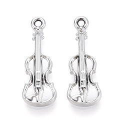 Платина Подвески из сплава , гитар, платина, 23x8x3 мм, отверстие : 1.4 мм