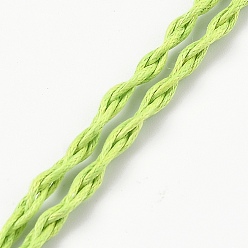 Pale Green Necklace Makings, with Wax Cord and Wood Beads, Pale Green, 28-3/8 inch(72~80cm)
