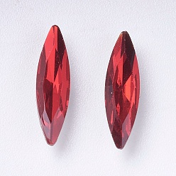 Светло-сиамский Имитация австрийского хрусталя горный хрусталь, класс А, задние и задние, лошадиный глаз , Light Siam, 14~14.5x4x2.5~3 мм