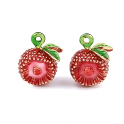 Waxberry Подвески из эмали и сплава, долговечный, золотые, амулеты из личи, 15.5x11x8 мм, отверстие : 1.2 мм