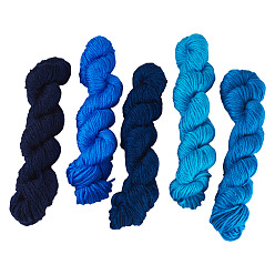 Gemischte Farbe 5 Bündel 5 Farben Acrylfasergarn, zum Weben, Stricken & Häkeln, Gemischte Farbe, 2.2 mm, ungefähr 76.55 Yards (70 m)/Satz
