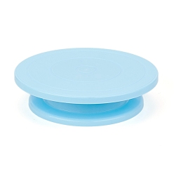Light Sky Blue Rotating Cake Turntable, Turns Smoothly Revolving Cake Stand, Baking Supplies, for Cookies Cupcake, Light Sky Blue, 276x67.5mm